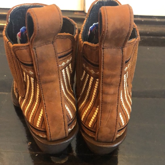 Yippee Ki Yay by Old Gringo Quincy Suede Shedron Ankle Boots  5 New Brown Multi - Picture 11 of 12